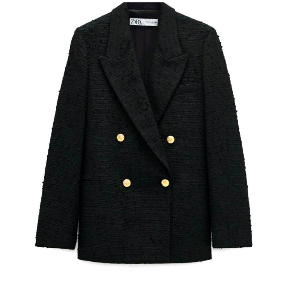 Zara Tweed double breasted blazer